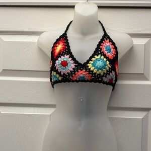 ❤️3 for $15!❤️ 
Papaya Multicolor Crochet Bikini Top